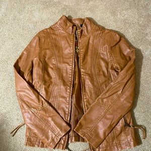 Faux leather jacket! Super cute and perfect for fall!